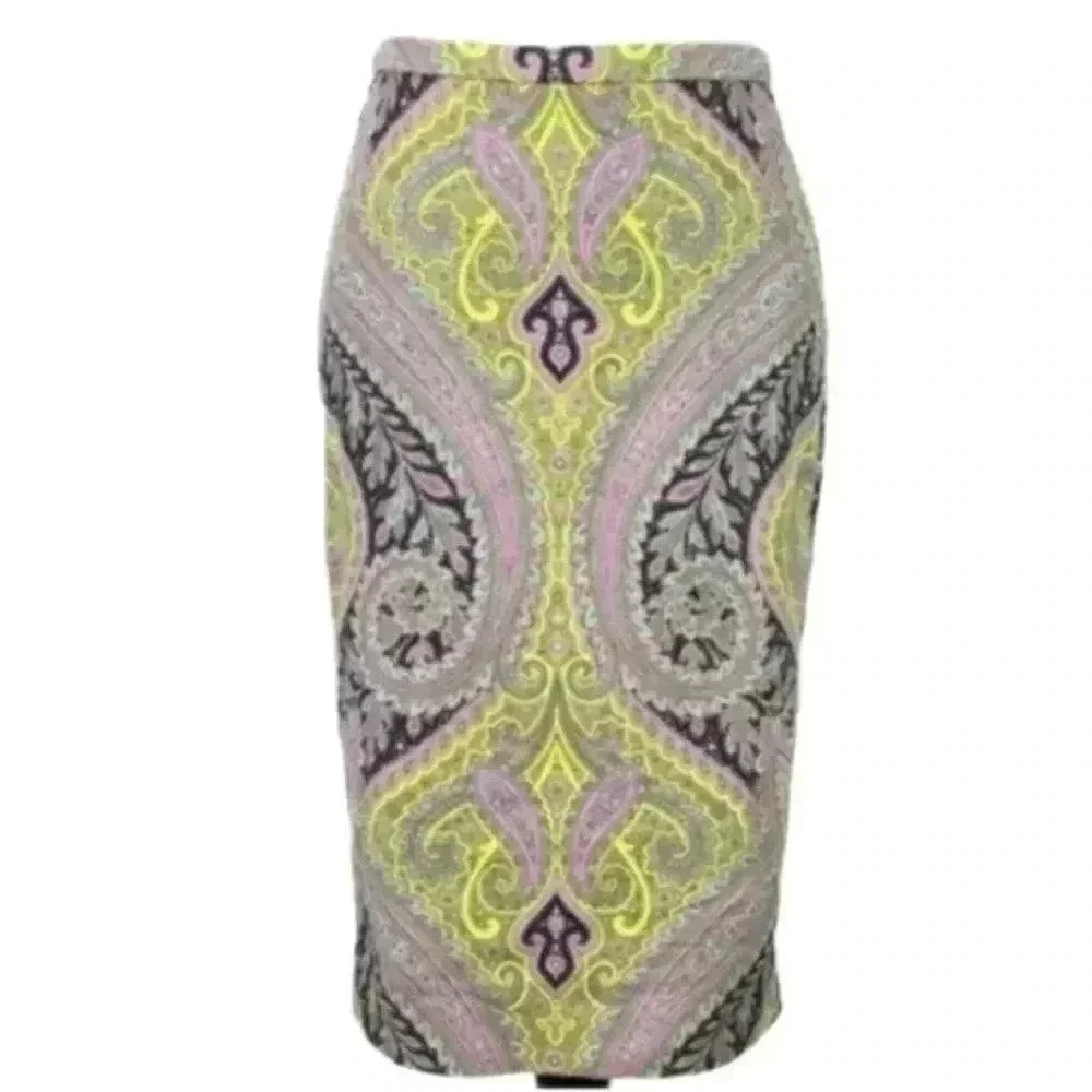 J.Crew pencil skirt 00 multicolored Paisley
